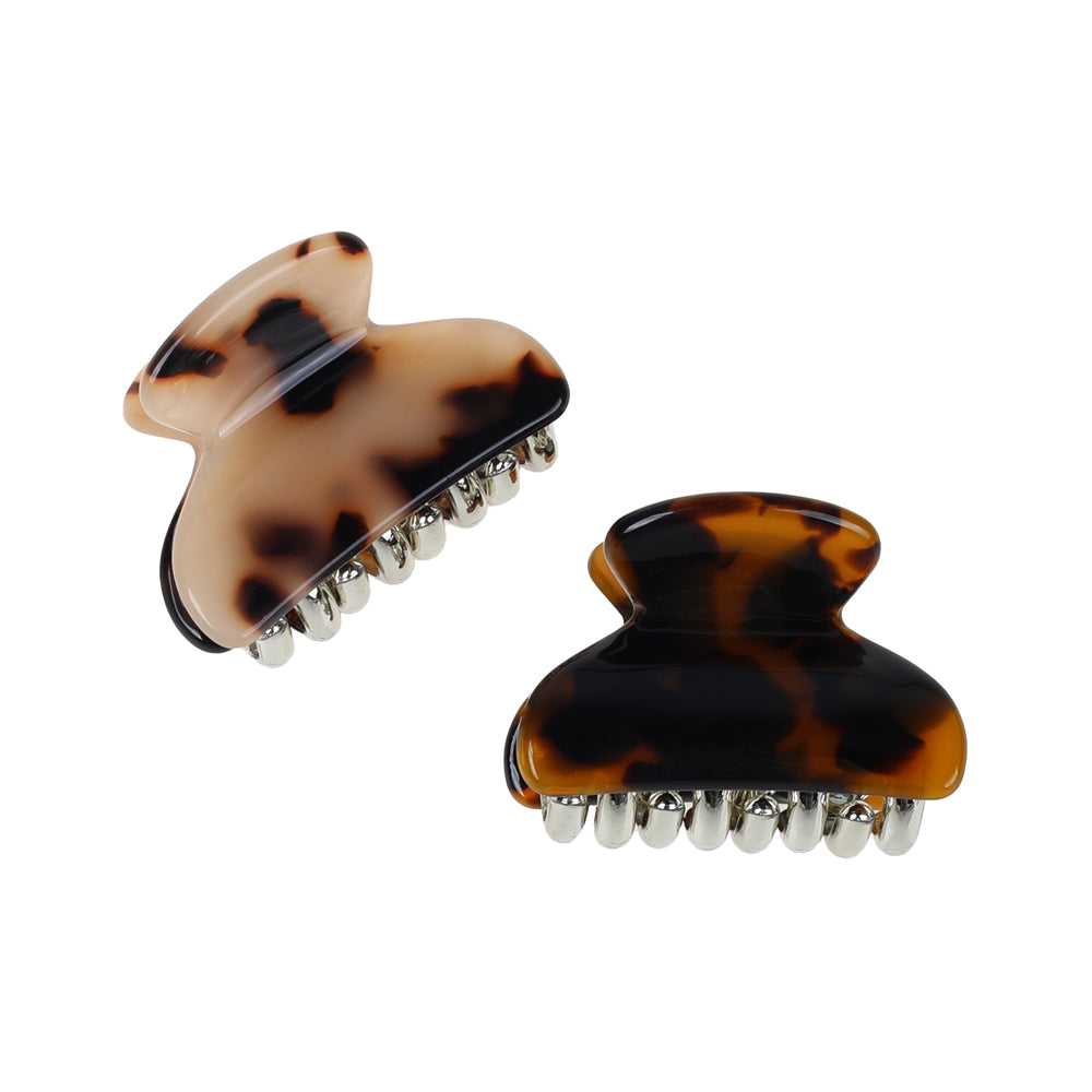 BASICARE CLAW CLIP, SMALL, TORTOISESHELL 2PK