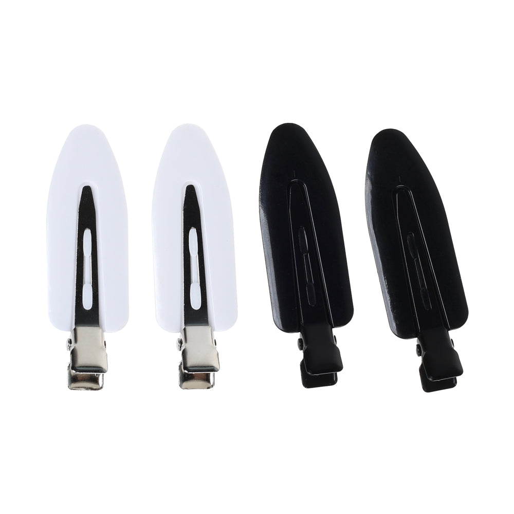 BASICARE CREASELESS CLIP, BLACK/WHITE, 4PK