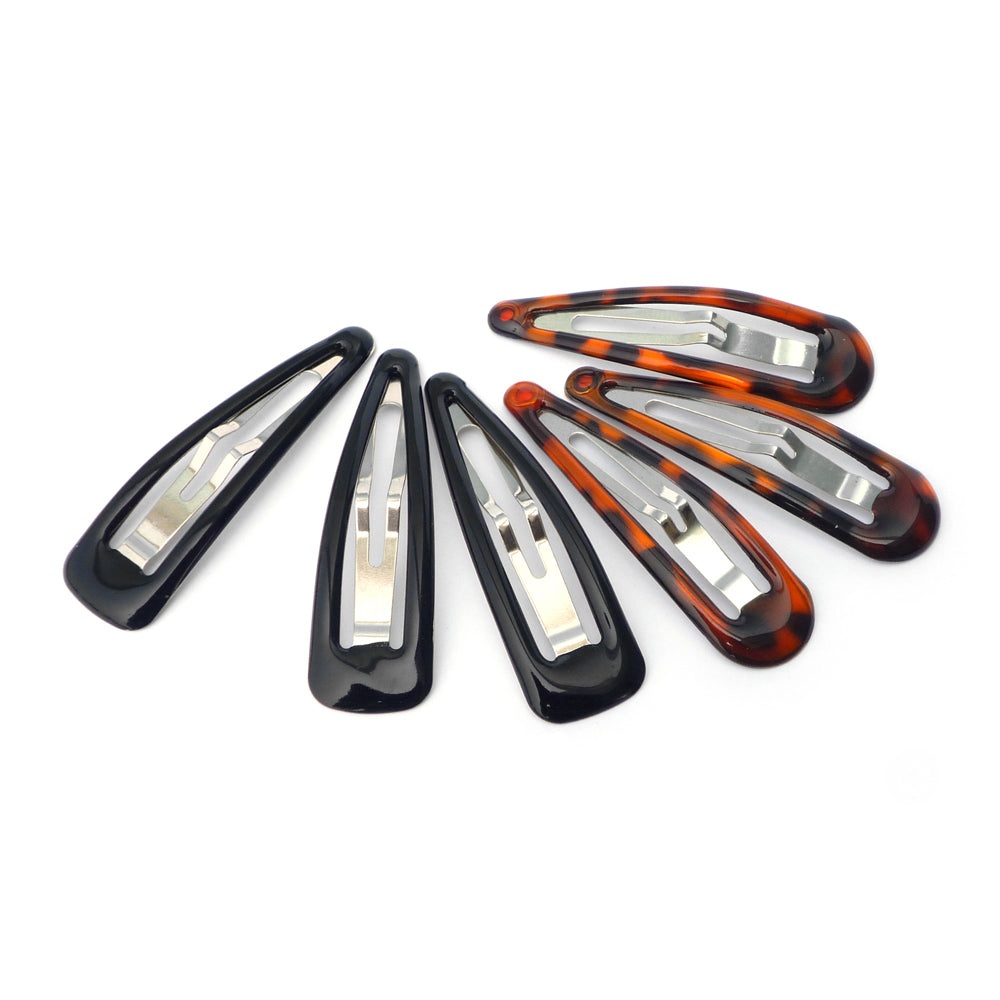 BASICARE SNAP CLIP, BROWN & BLACK, 6PK