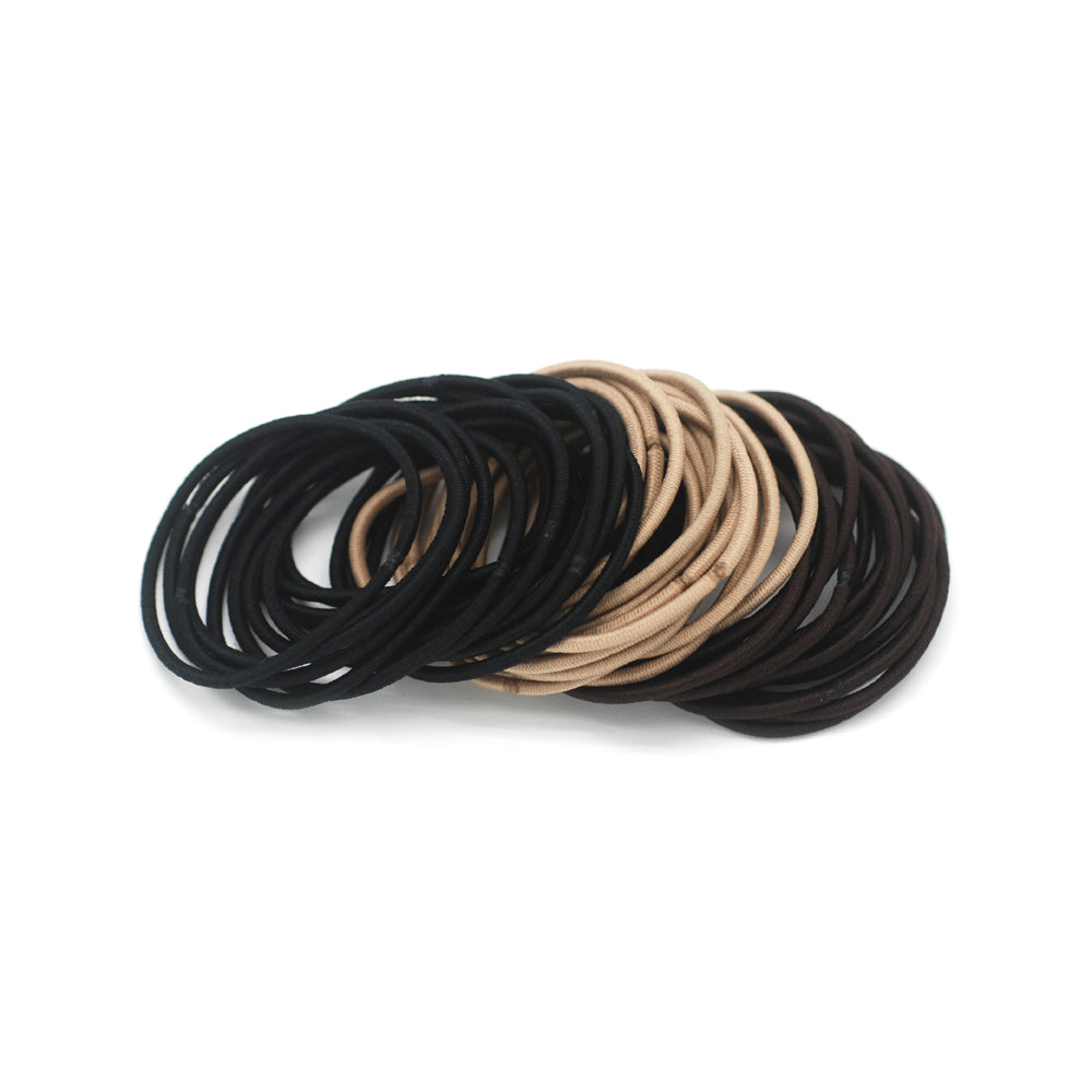 BASICARE SNAG FREE ELASTICS, NEUTRALS (48)