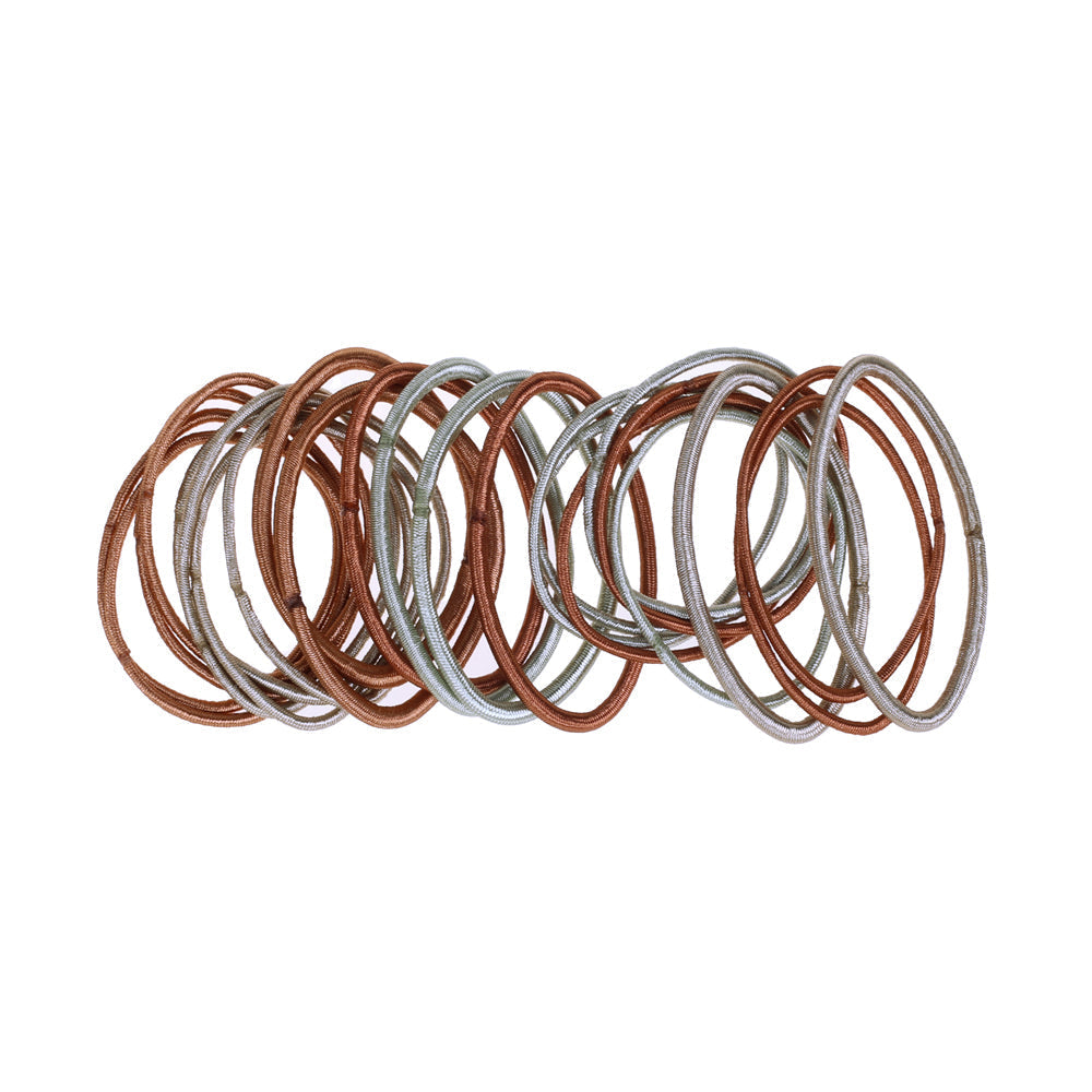 BASICARE SNAG FREE ELASTICS, NEUTRALS (24)