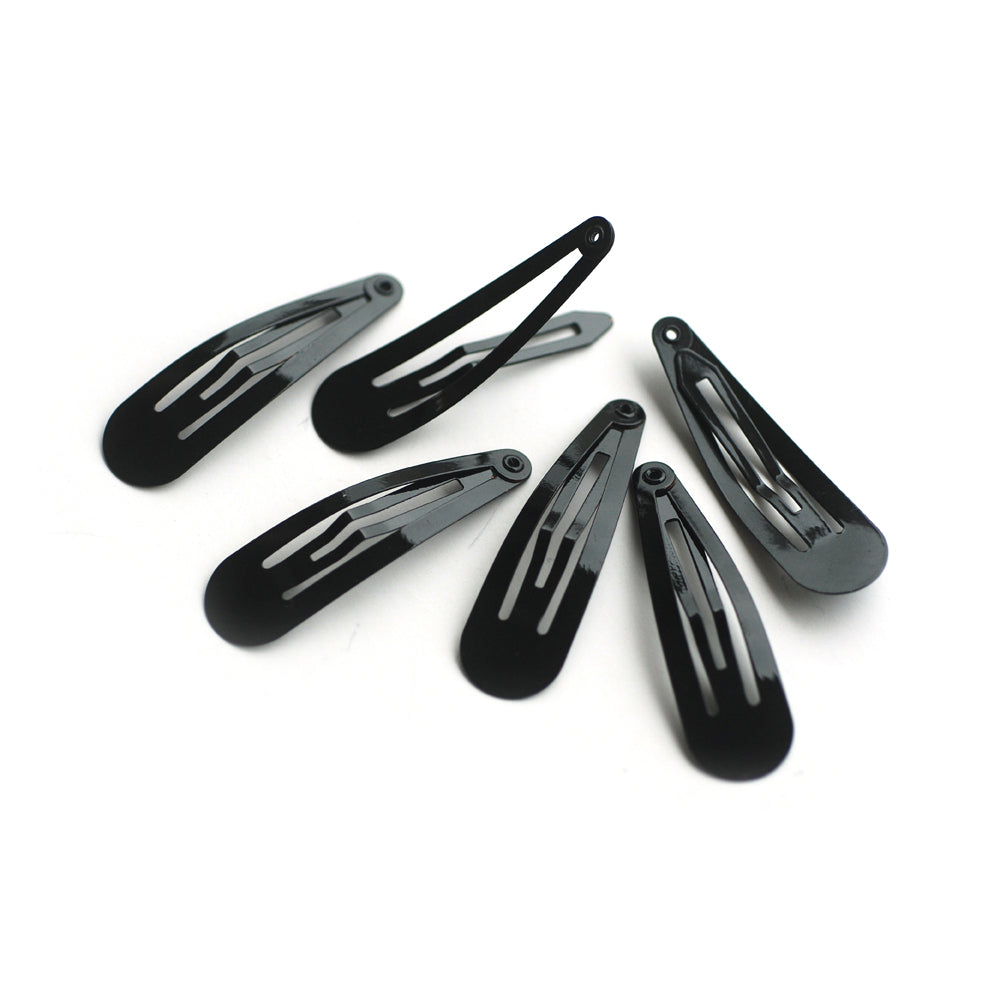 BASICARE SNAP CLIP, BLACK, 6PK