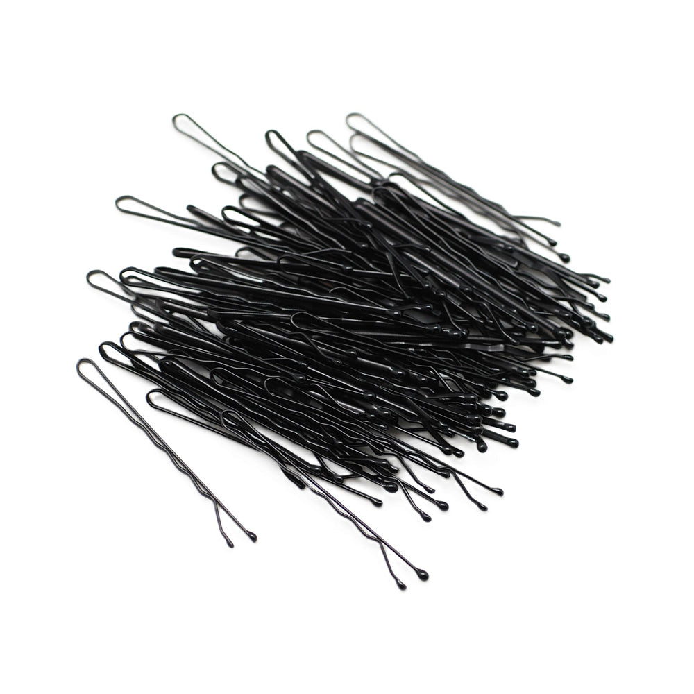 BASICARE BOBBY PINS, BLACK 5CM, (80)