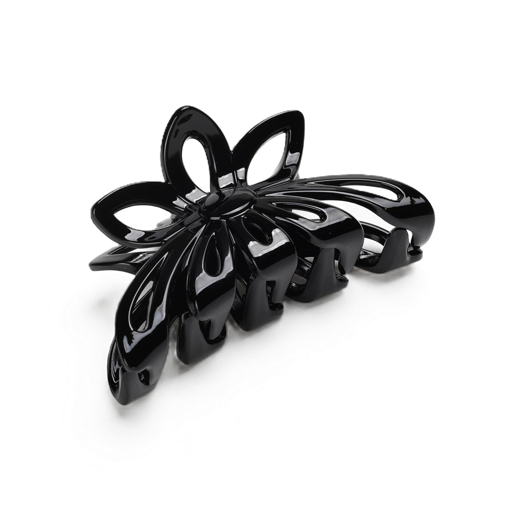 BASICARE CLAW CLIP, FLOWER, BLACK