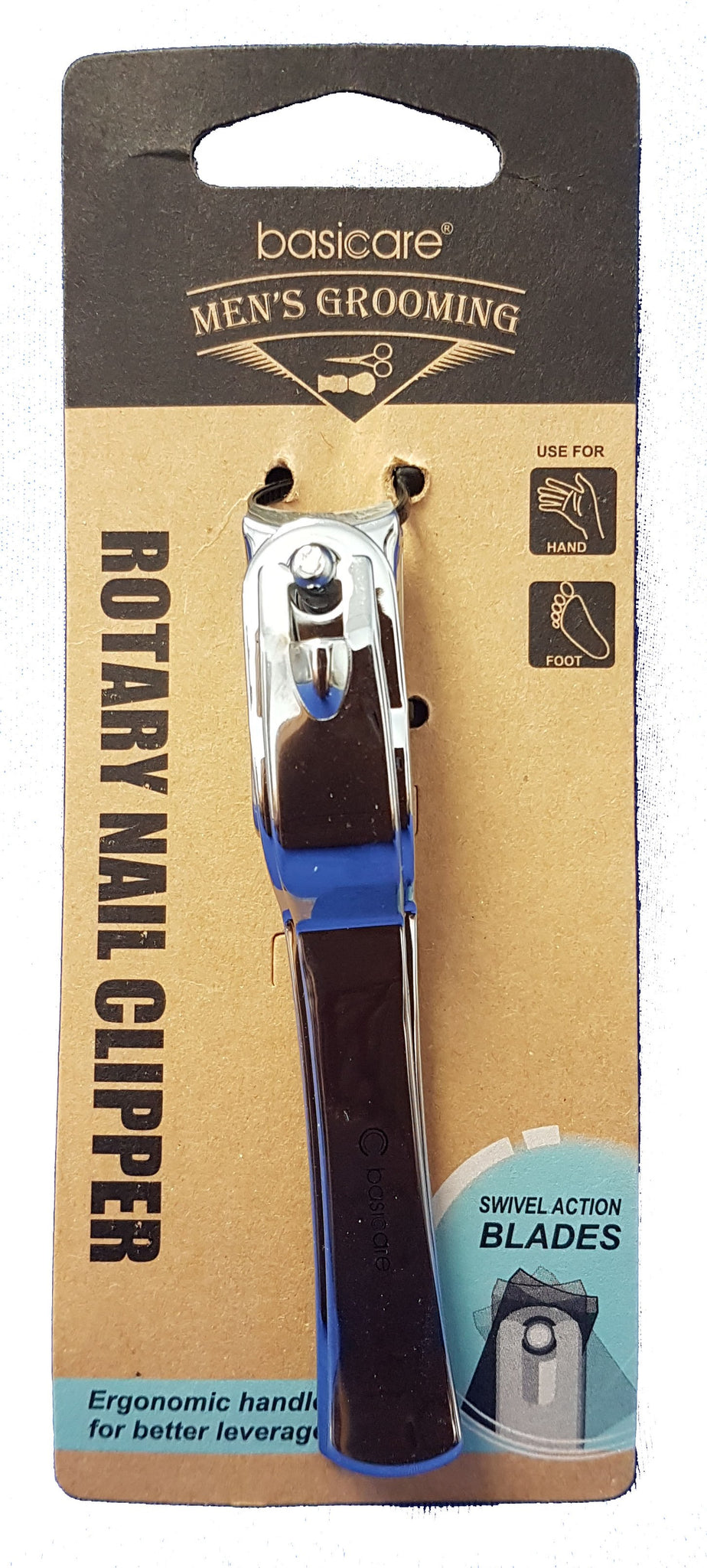 BASICARE MEN'S ROTARY NAIL CLIPPER, SWIVEL