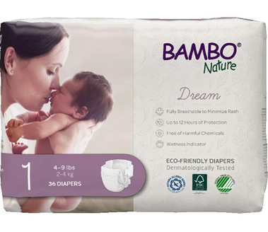 Bambo Nature Baby Diapers Size 1 - 36ct