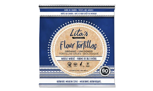 LITA’S MEXICAN FOODS - Tortillas, Uncooked, Whole Wheat Flour 280g