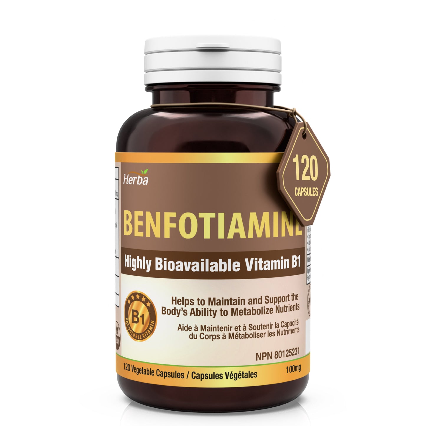 Herba Benfotiamine 100mg - 120 Capsules