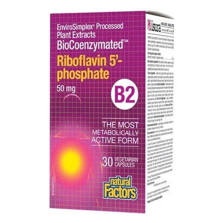 Natural Factors   BioCoenzymated Riboflavin 5 Phosphate 50 mg   30vcaps