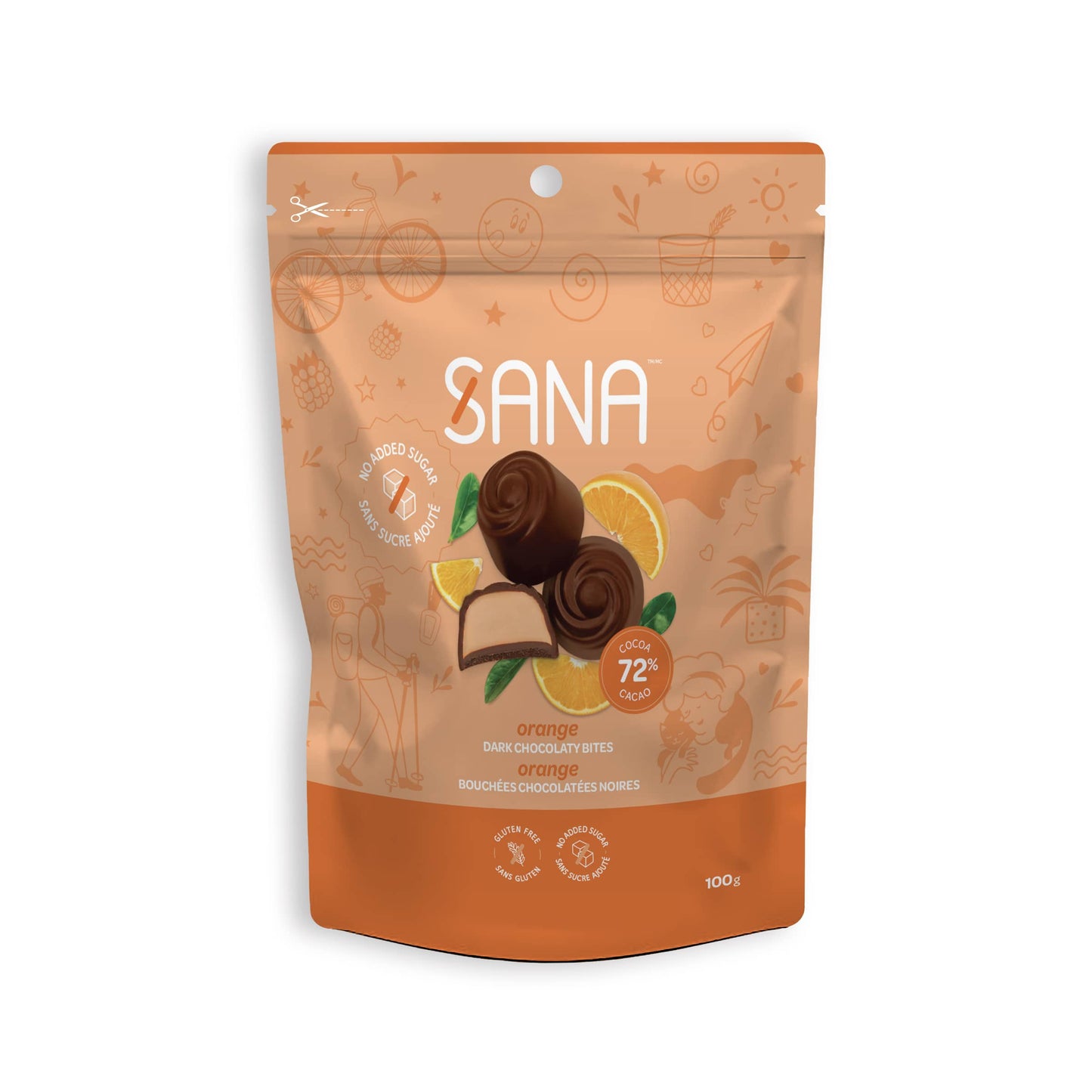 Sana Sweet Life Sana Bites 6x100G Flavour: Dark Chocolaty Orange
Container Size: 100 g Case of 6
