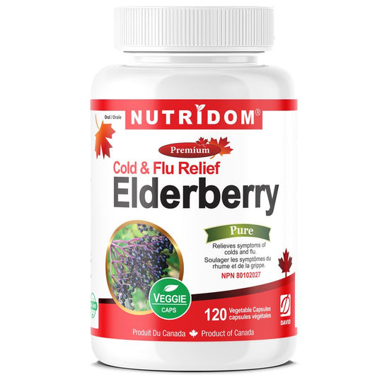 NUTRIDOM - Elderberry Cold & Flu 120 Veggie Capsules