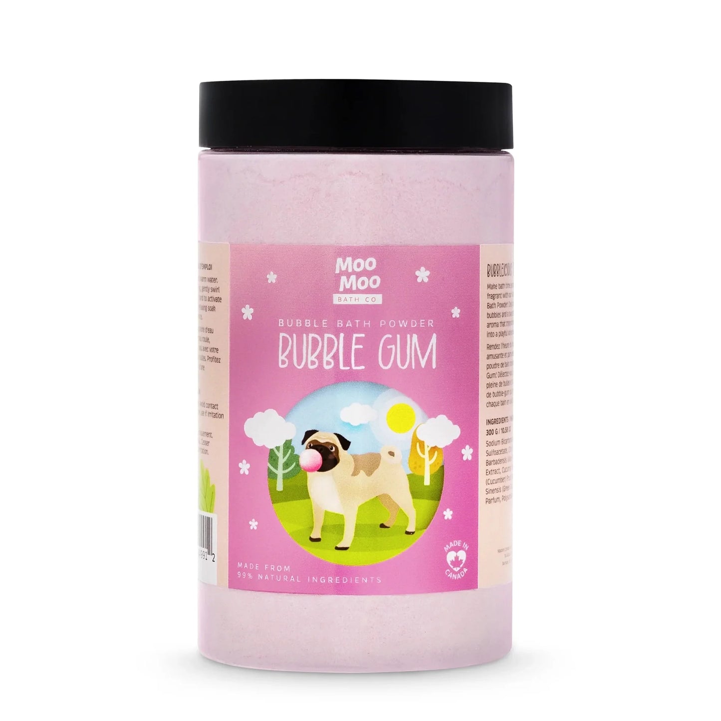 Moo Moo Bath Co Bath Powder Bubble Gum 300g