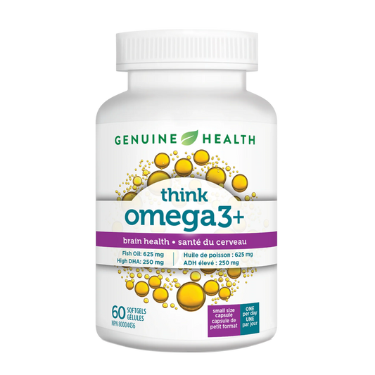 Genuin Health   omega3+ think, 60 softgels (New Master Case Size)
