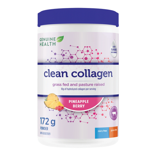 Genuin Health   clean collagen bovine pineapple berry, 16 servings