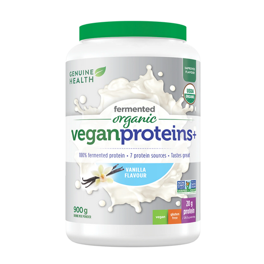 Genuin Health   fermented organic vegan proteins+ vanilla 30 servings