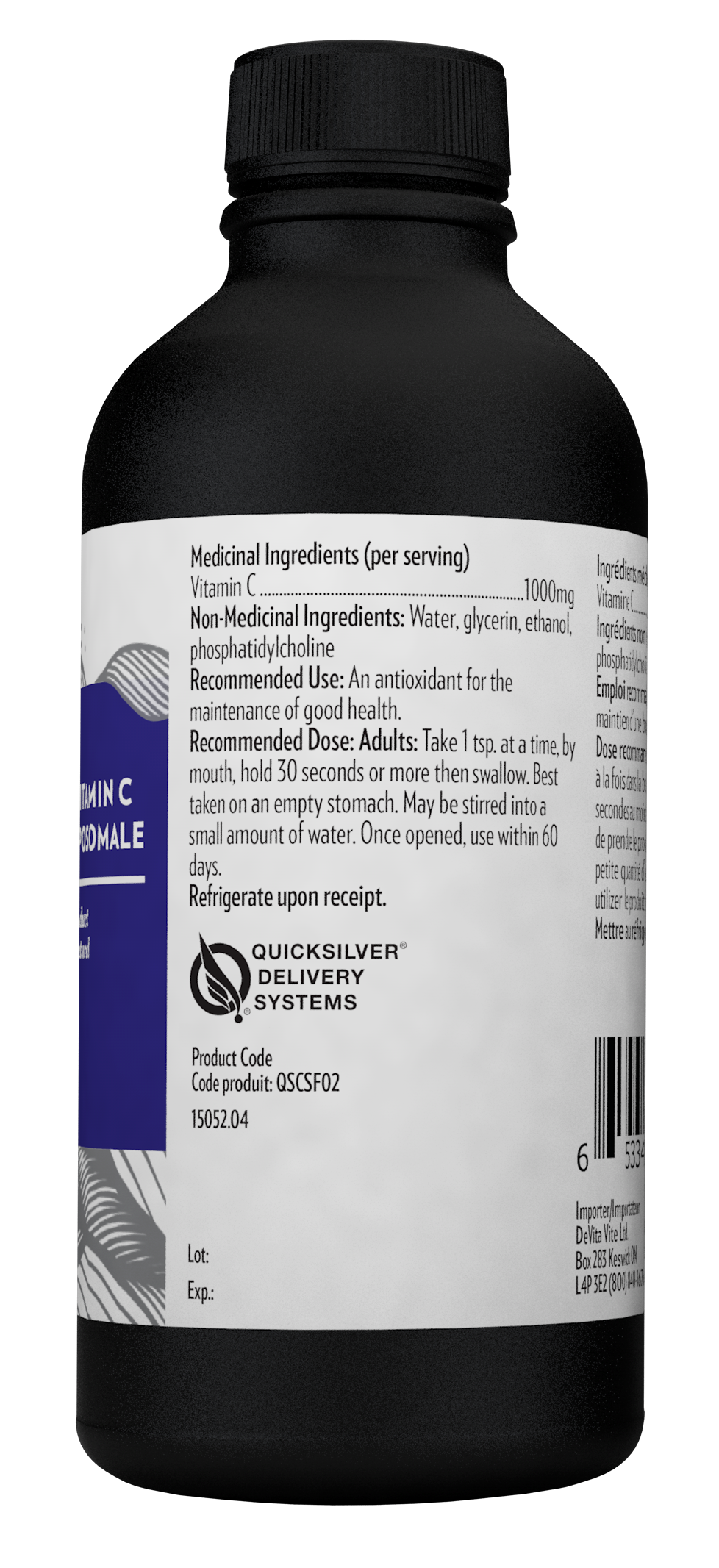 QUICKSILVER -  LIPOSOMAL  VITAMIN C  - 120ml