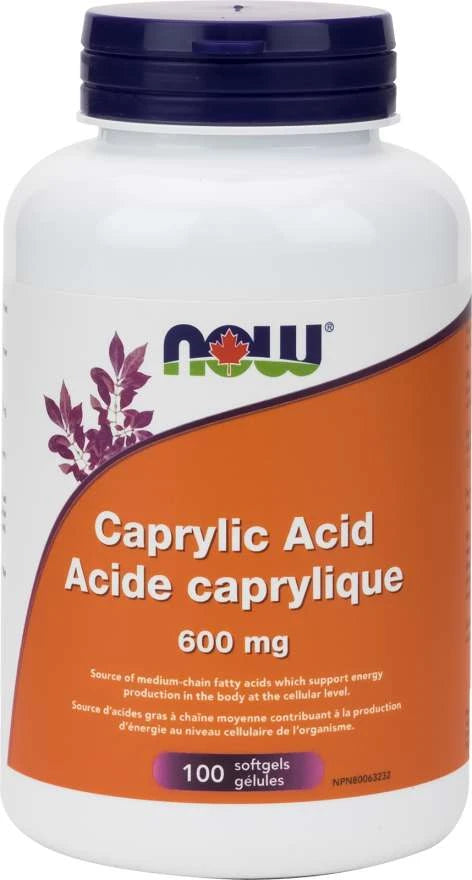 NOW Caprylic Acid 600mg 100gel