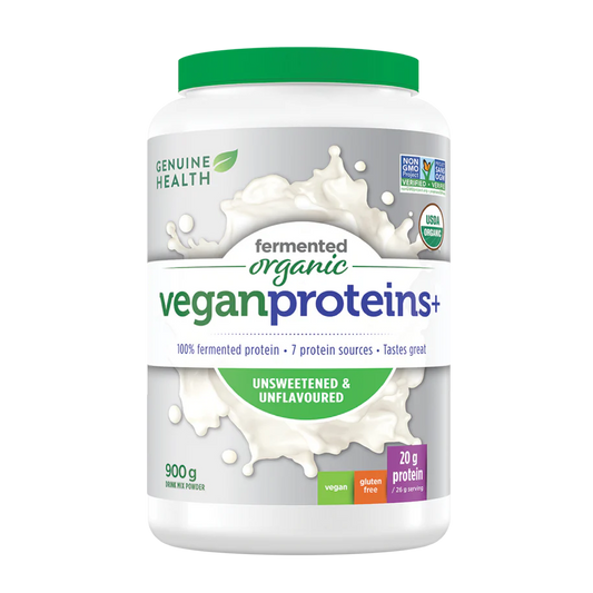 Genuin Health   fermented organic vegan proteins+ unflavoured & unsweetened 35 servings