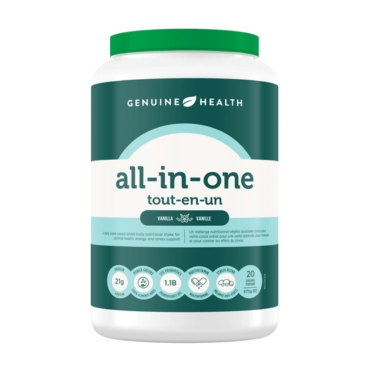 Genuin Health   all-in-one vanilla, 20 servings