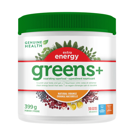 Genuin Health   greens+ extra energy orange, 30 servings