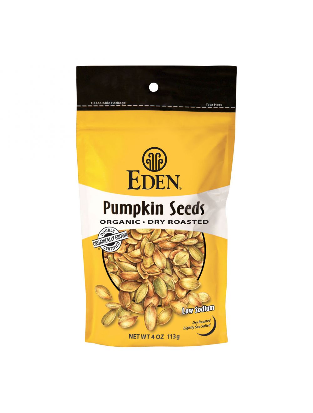 Eden Foods Organic & Natural Snacks Dry Roasted & Salted Pumpkin Seeds113G