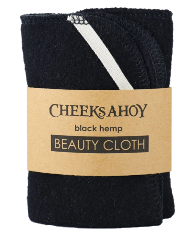 Cheeks Ahoy Beauty Cloth/Black Hemp/1pk