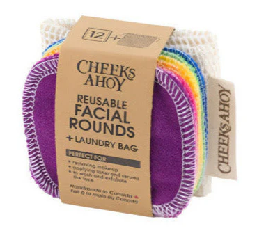 Cheeks Ahoy Facial Rounds/Rainbow/12pk/