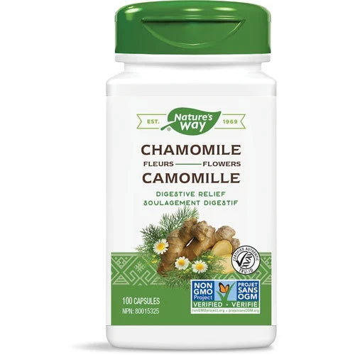 Nature'sWay - Chamomile Flowers - 100 Veg Caps