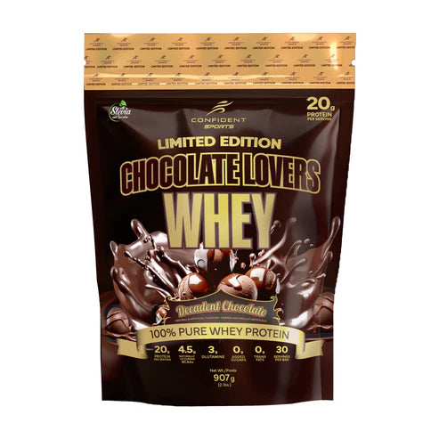 CONFIDENT SPORTS - Chocolate Lovers Whey - 907 g - Decadent Chocolate