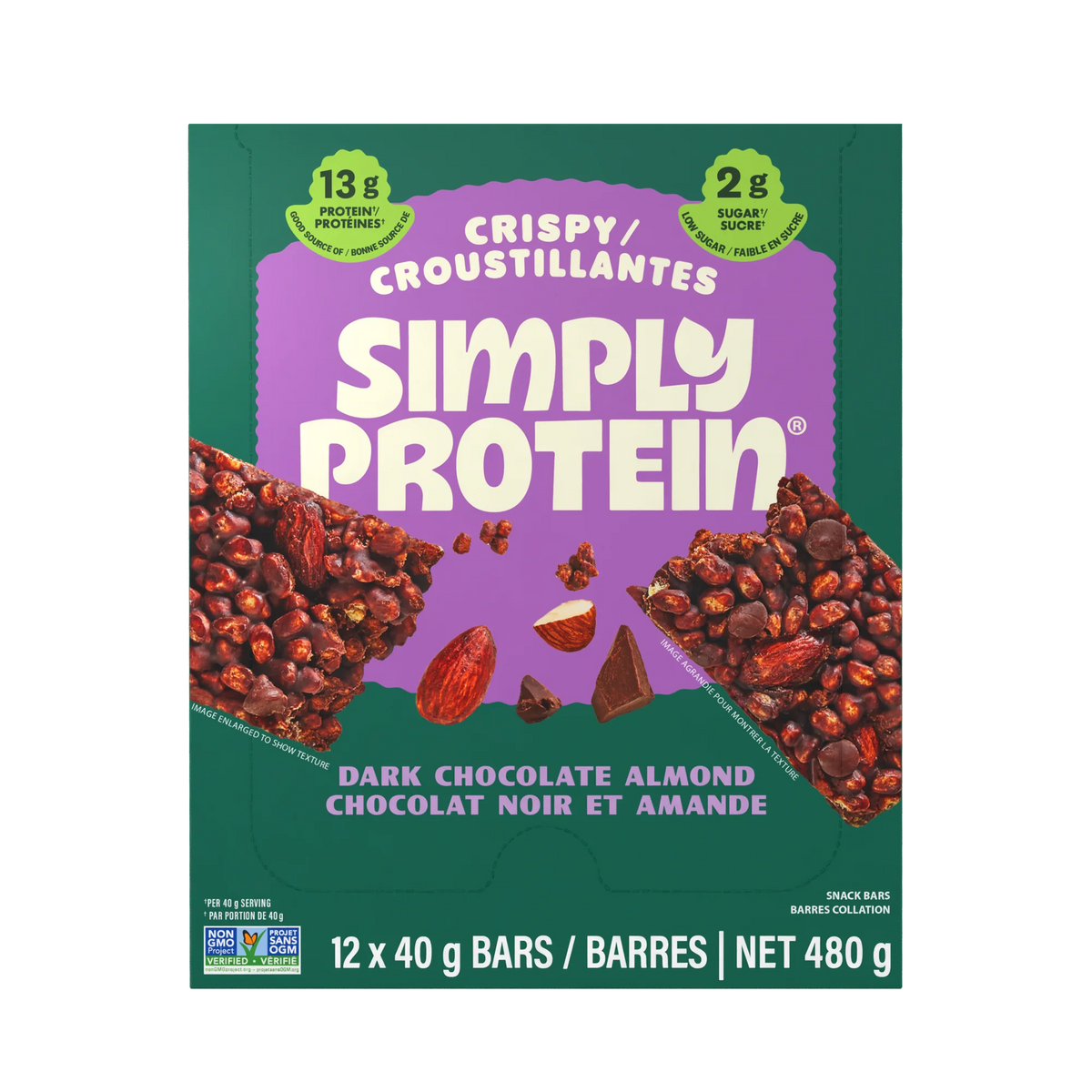 SimplyProtein - Dark Chocolate Almond - 12 x 40g