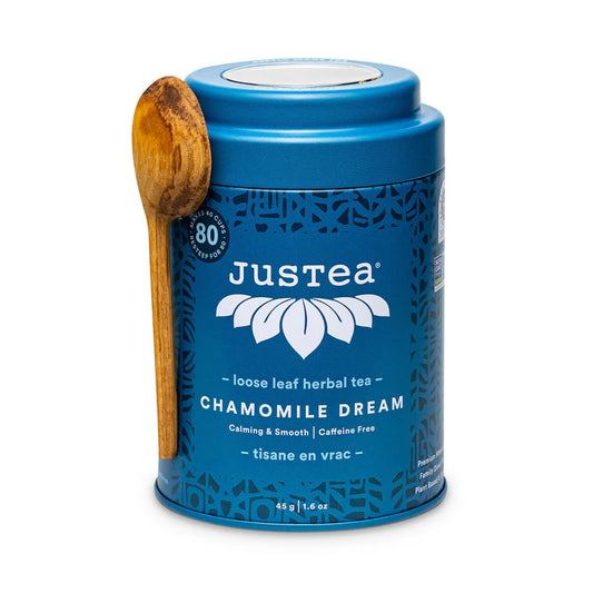 JUSTEA -  Chamomile Dream, Herbal Tea, Loose Leaf   (tin)    45g