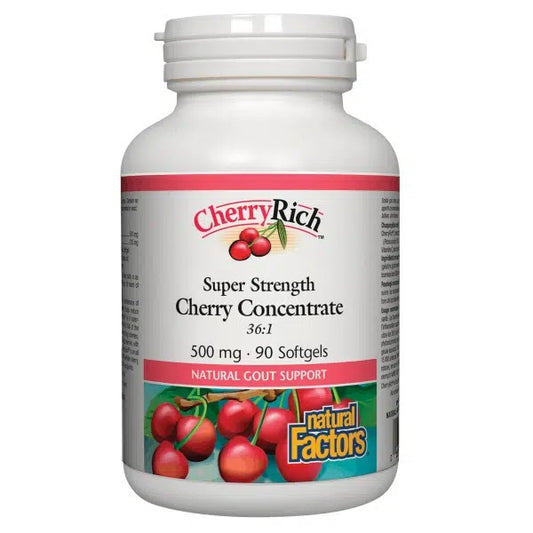 Natural Factors   CherryRich® Super Strength Cherry Concentrate 500 mg   90 sglssgls