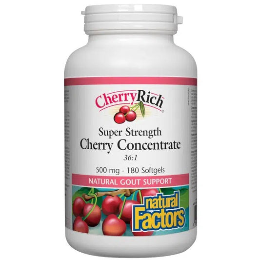 Natural Factors   CherryRich® Super Strength Concentrate 500 mg   180 sglssgls