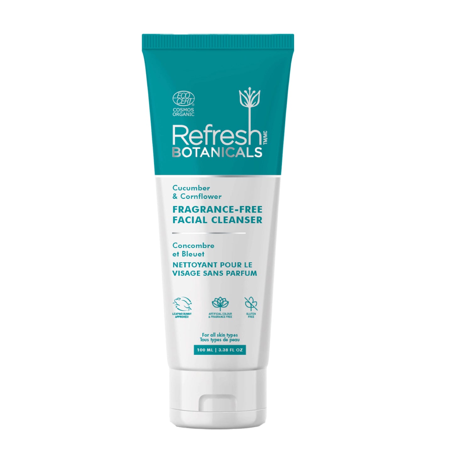 REFRESH BOTANICALS Fragrance Free Facial Cleanser, 100ml