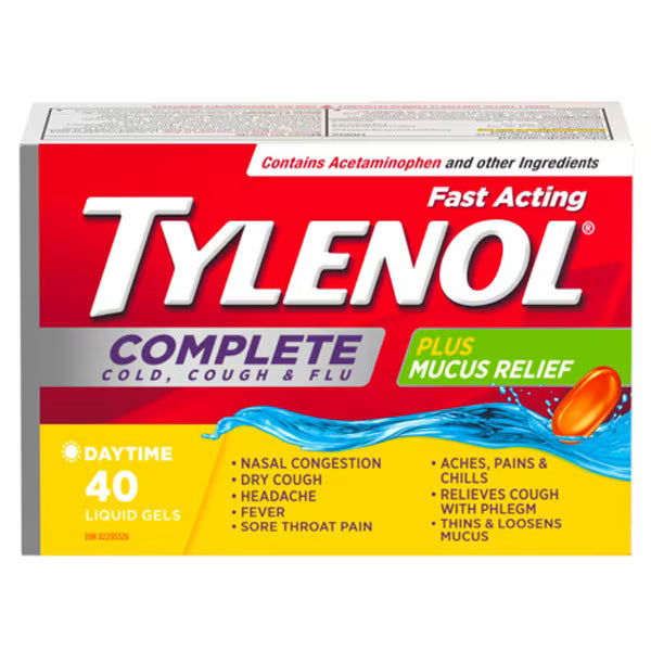 TYLENOL COMPLET COUGH/COLD/FLU LIQUIGEL 40 SOFTGEL