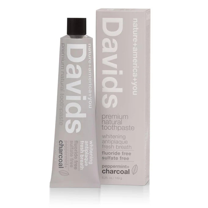 David's Premium Natural Toothpaste - Peppermint Charcoal 5.25 oz/149g