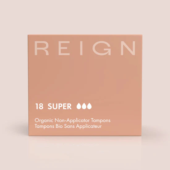REIGN Organic Tampons non- applicator - Super 18 Units/box