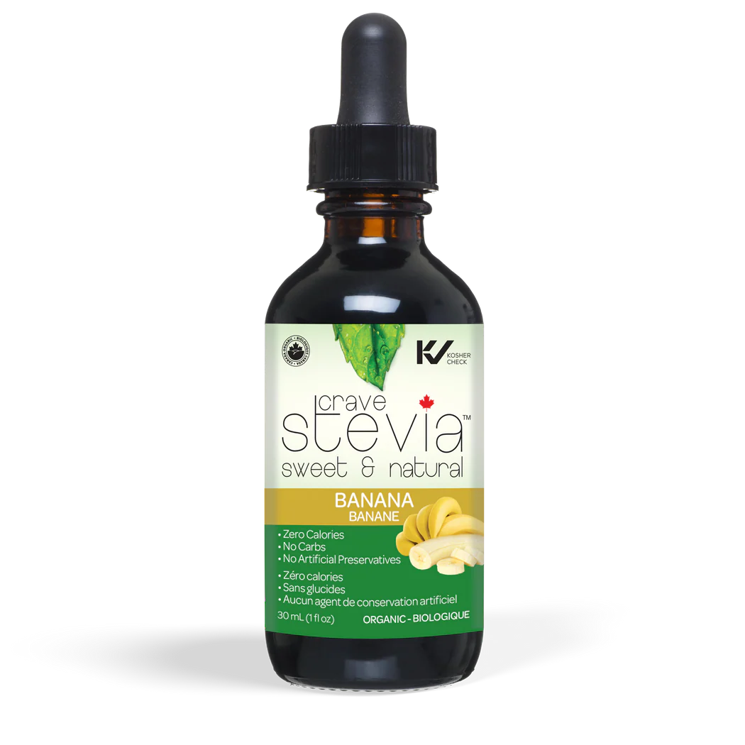 CRAVE STEVIA   Banana Liquid Drops Stevia 30ml