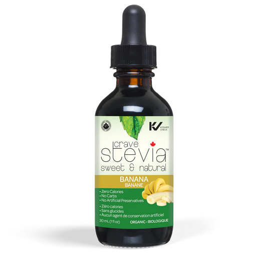 CRAVE STEVIA   Banana Liquid Drops Stevia 30ml