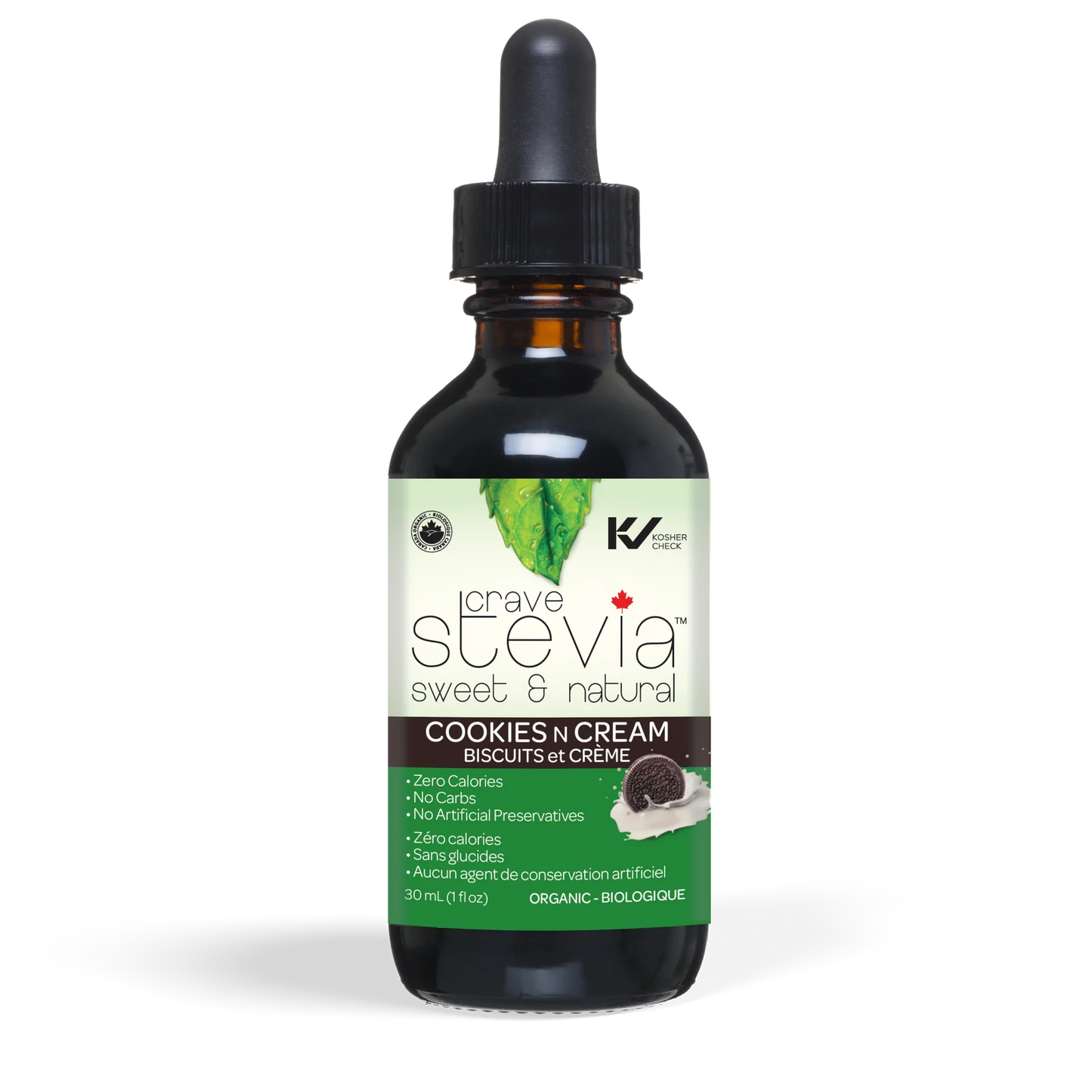 CraveSteviaLiquids-30ml Cookies N Cream ORGANIC 30ml