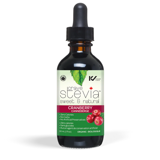 CRAVE STEVIA   Cranberry Liquid Stevia 30ml