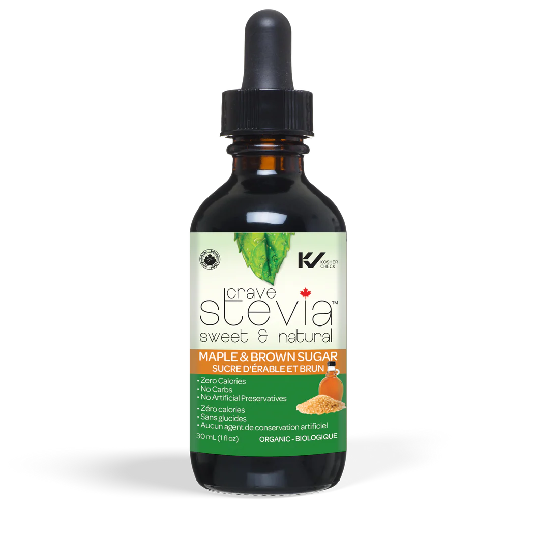 CRAVE STEVIA   Maple & Brown Sugar Liquid Drops Stevia 30ml