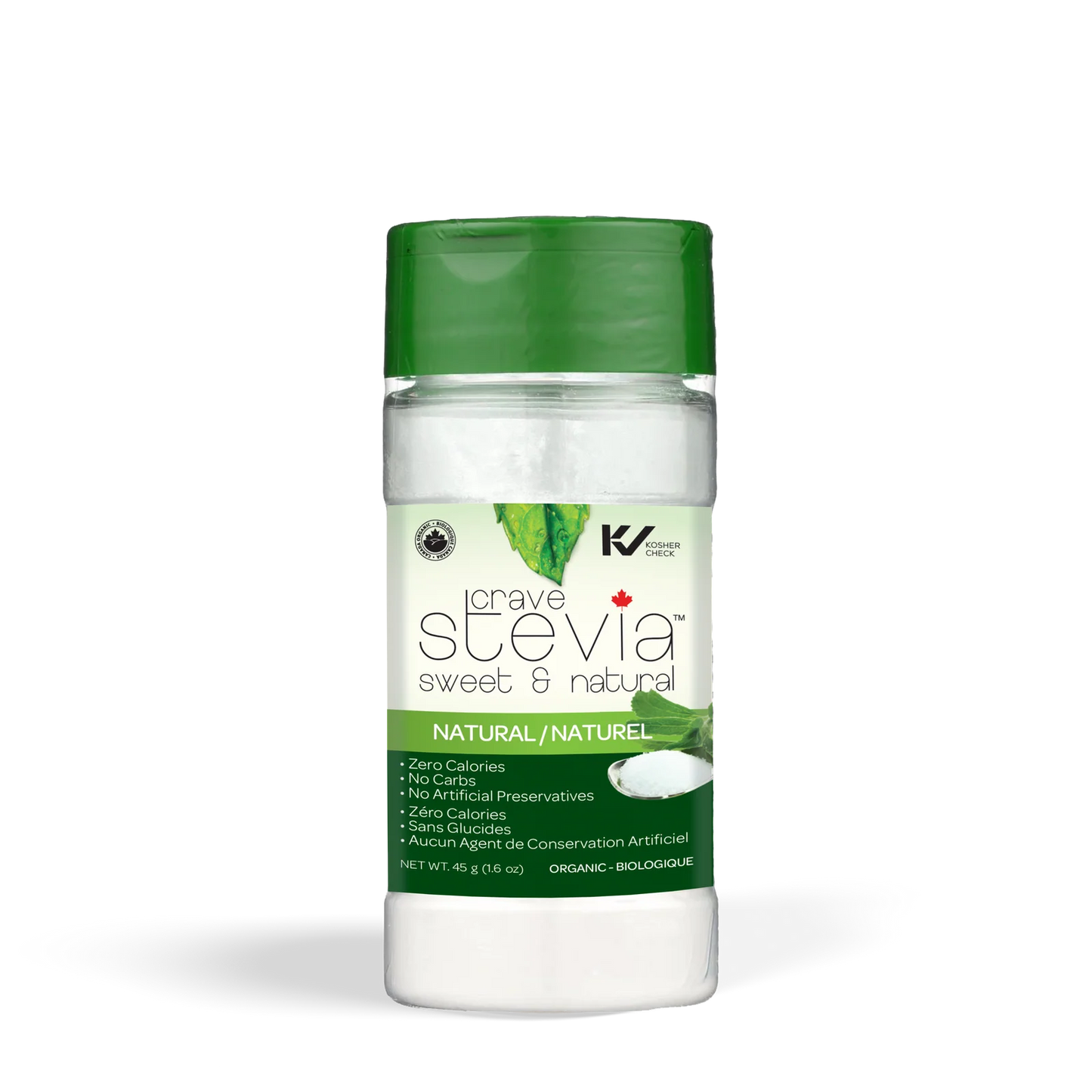 CraveSteviaShakers Organic Stevia Shaker ORGANIC 45g