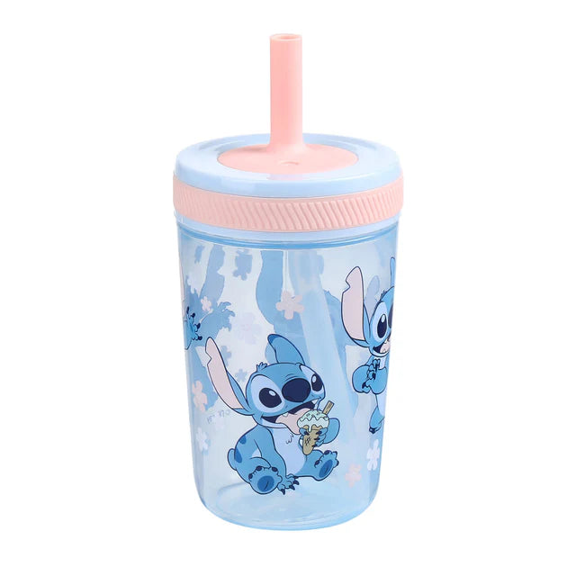STITCH TUMBLER W/SILICONE STRAW 430ML 1 pack of 6
