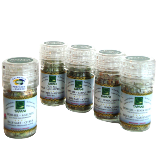 LA FINE FLEUR DE TAPANI    Half-salt, Cumin, Fennel with garlic flower (salt grinder)   50ml