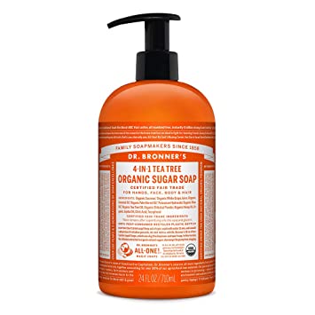DR. BRONNER’S    Organic Sugar Soap, Tea Tree (pump) (vegan)    355ml