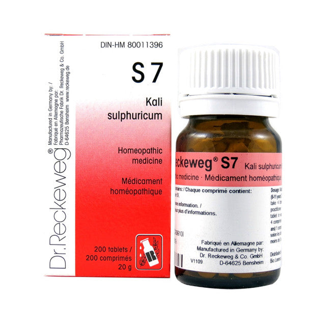 Dr. Reckeweg - S7 - Kali sulph  3X - 200 tablets/comprimés - 20 g