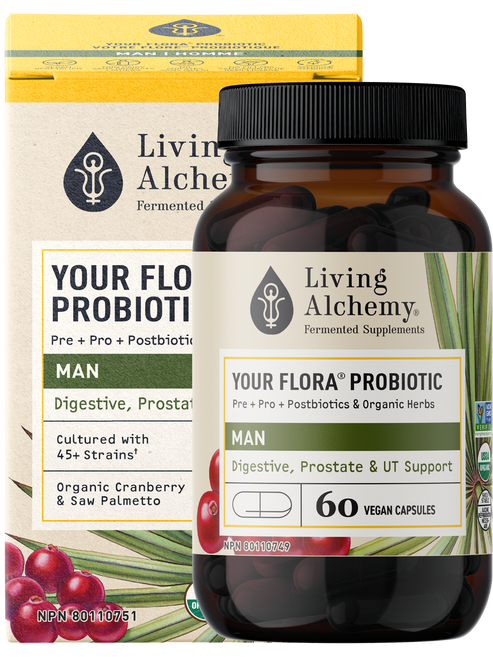 Living Alchemy Your Flora Probiotics MAN: Digestive, Prostate & UT Balance 60caps