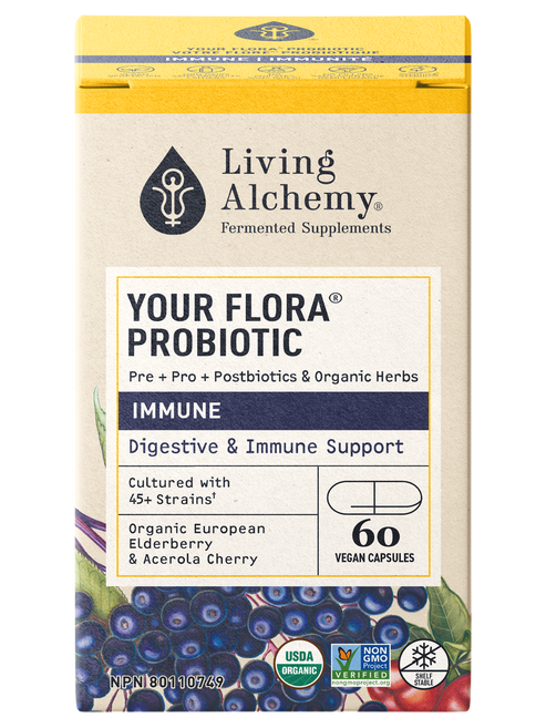 Living Alchemy Your Flora Probiotics IMMUNE: Digestive & Immune Support 60caps