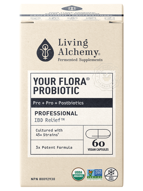 Living Alchemy Your Flora Probiotics PROFESSIONAL IBD Relief 60caps